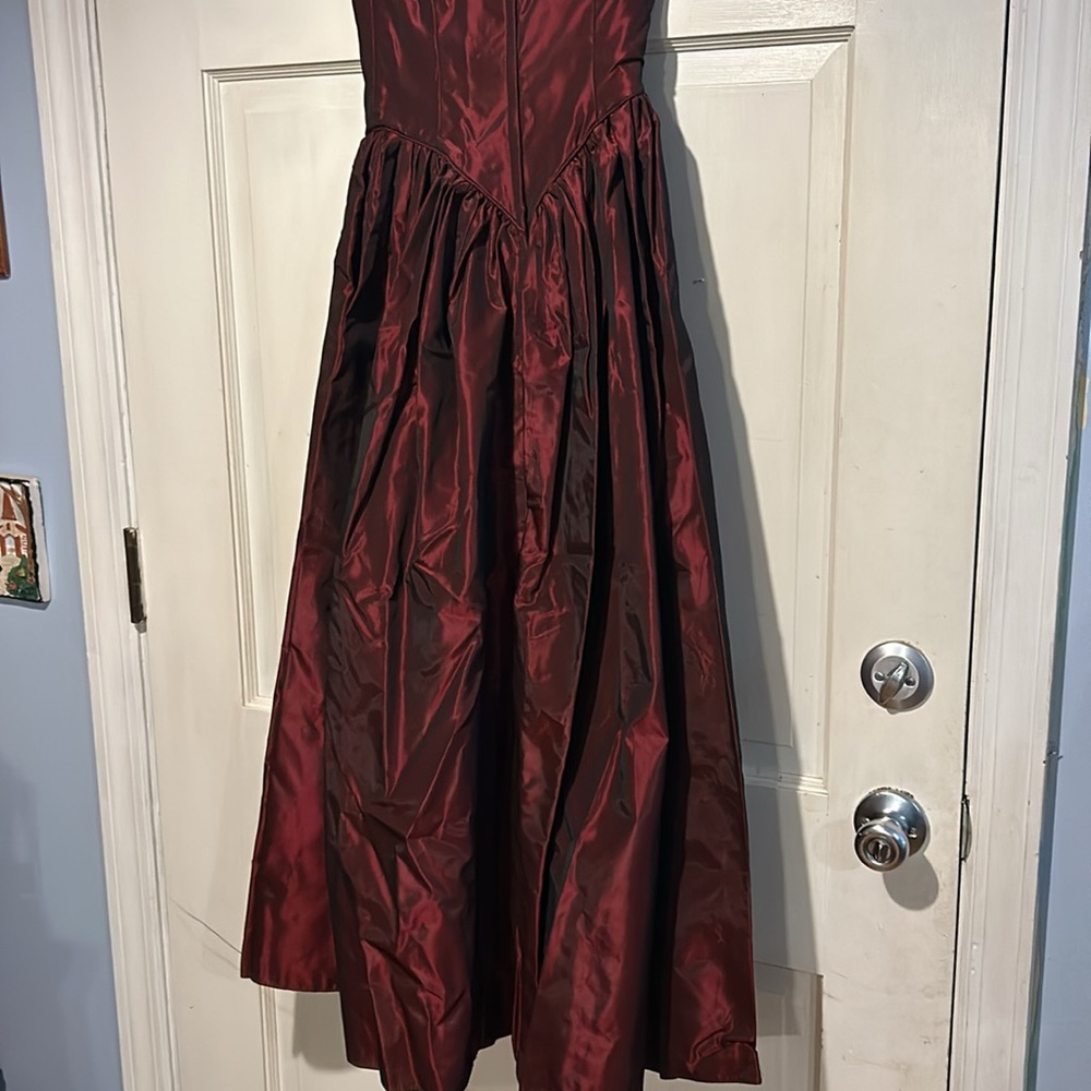 80’s Ruby Strapless Formal - image 6